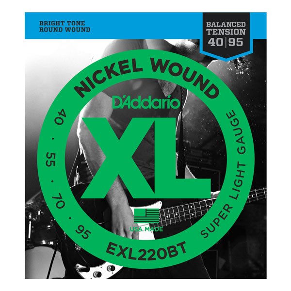 D'Addario EXL220M Super Light XL Nickel Wound Electric Bass Strings